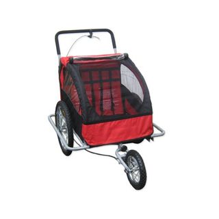 Bc-elec 5664-0001A 2 IN 1 Kinderfahrradanhänger Anhänger Fahrrad Buggy