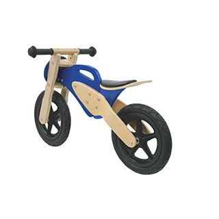 460232 Laufrad Holz Moto blau aus stabilem Birkenholz