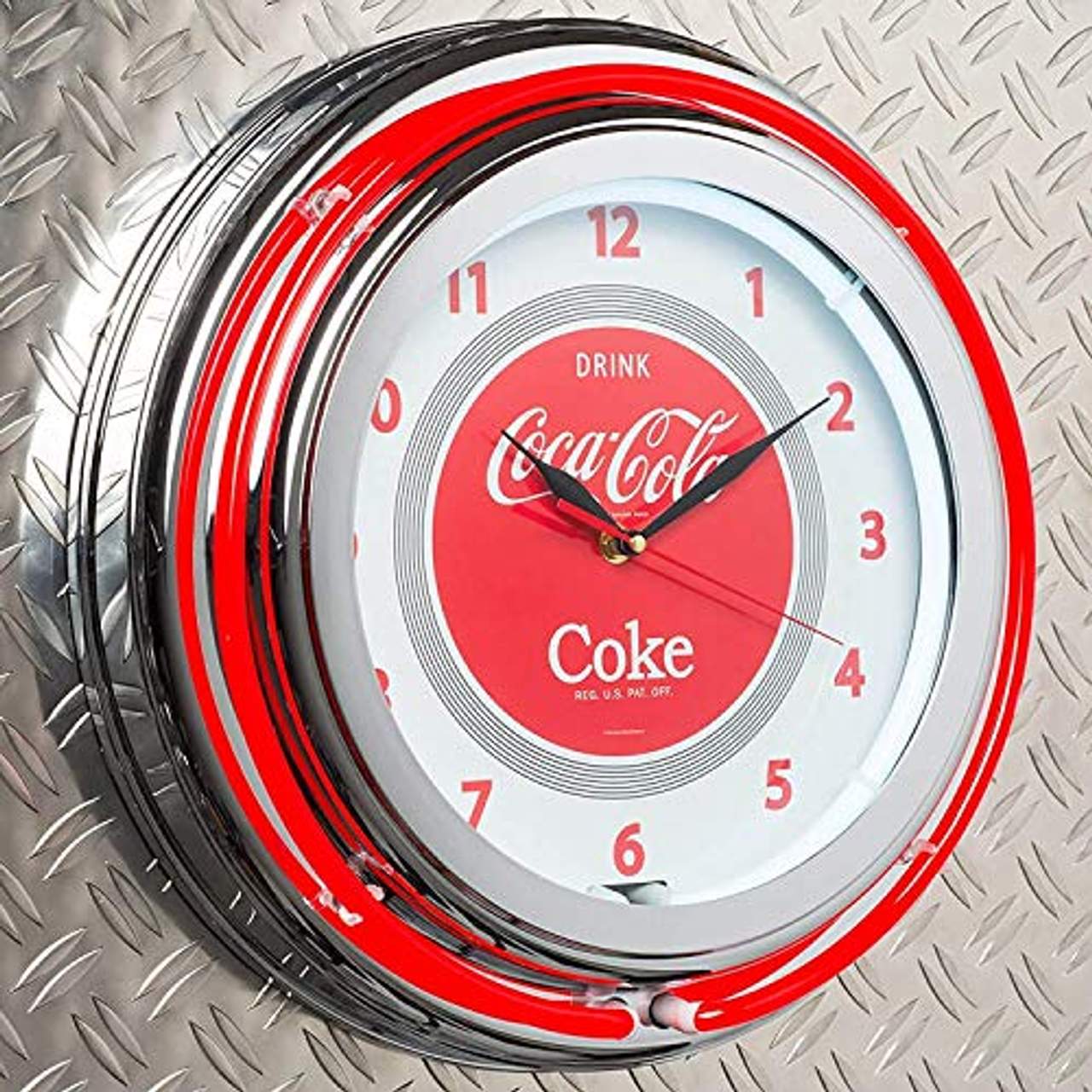 Coca-Cola Runde Uhr Coca-Cola Neonbeleuchtung