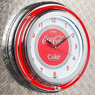 Coca-Cola Runde Uhr Coca-Cola Neonbeleuchtung