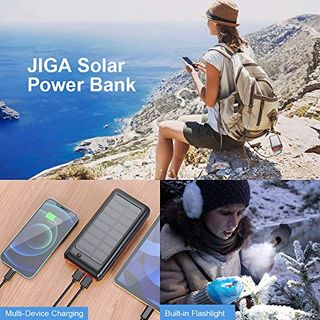 JIGA Solar Power Bank 30000mAh