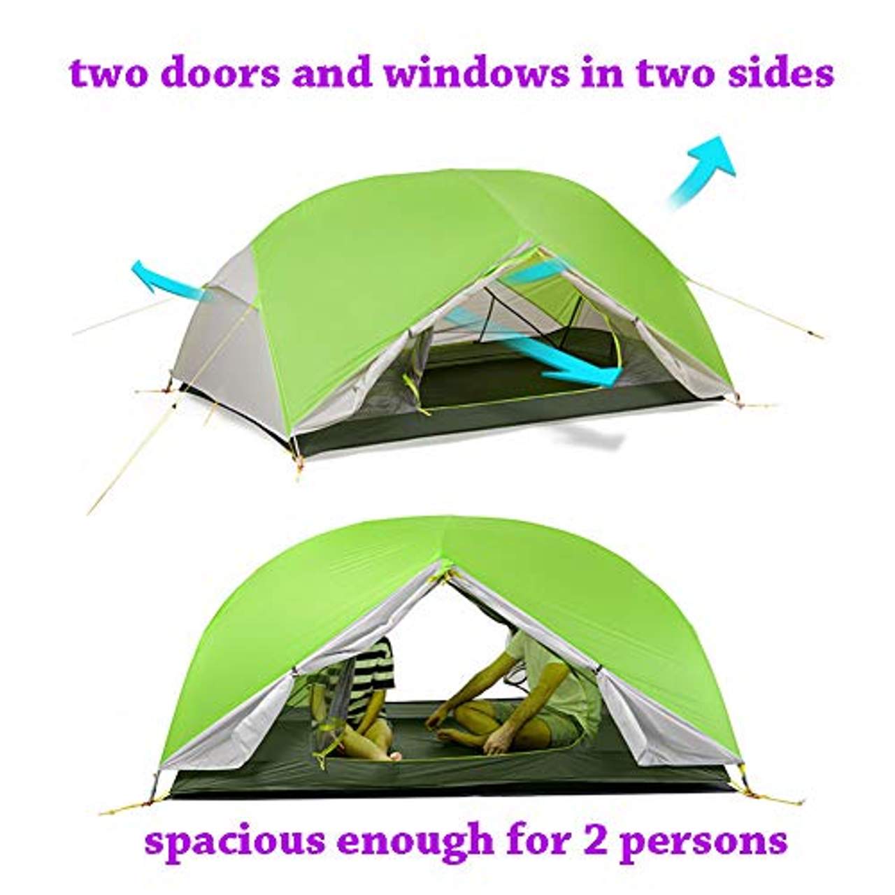 Mongar 2 Personen 3 Jahreszeiten Camping Zelt Ultraleicht