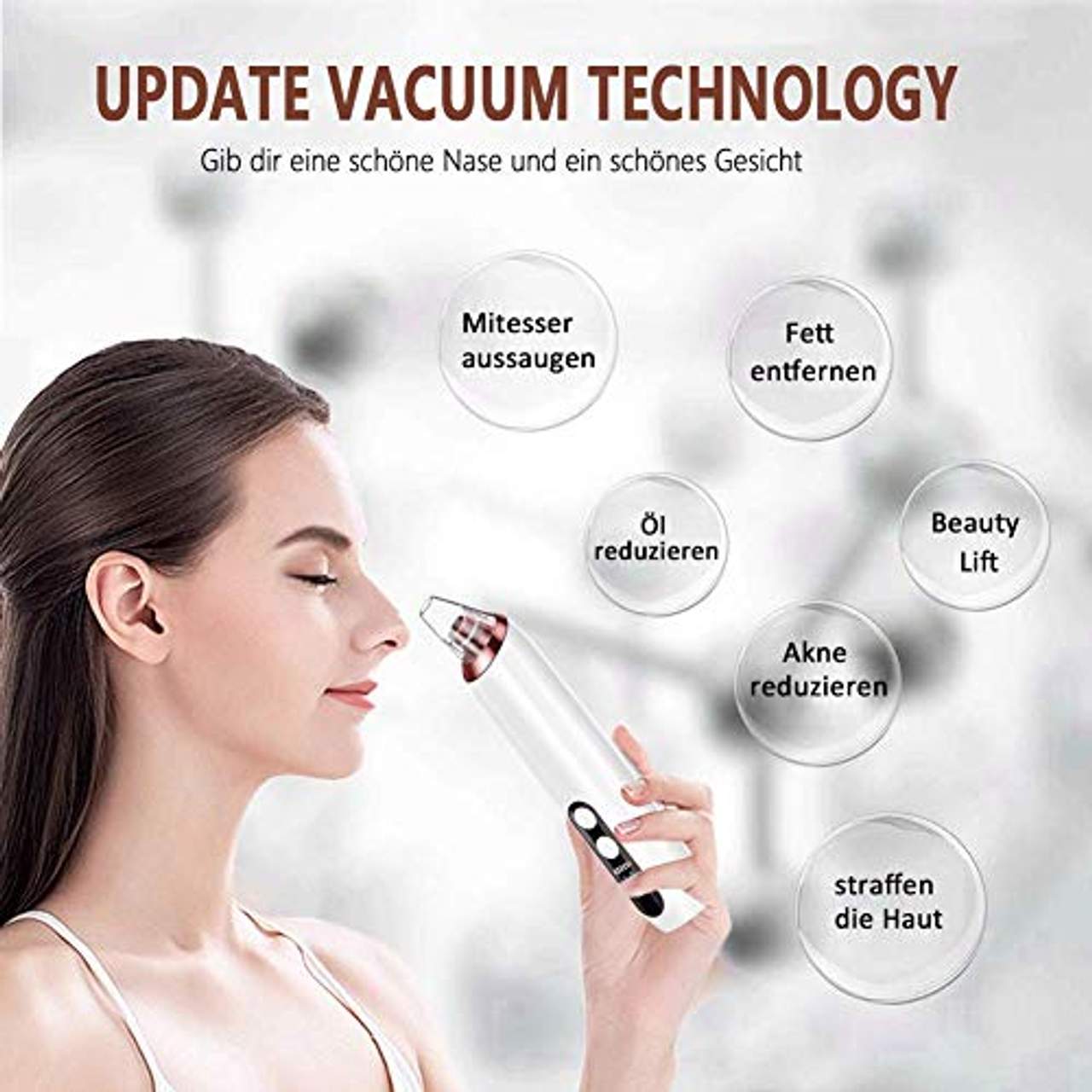 Mitesserentferner Mitesser Sauger Porenreiniger—USB Aufladung Porensauger Hautreinigungsgerät