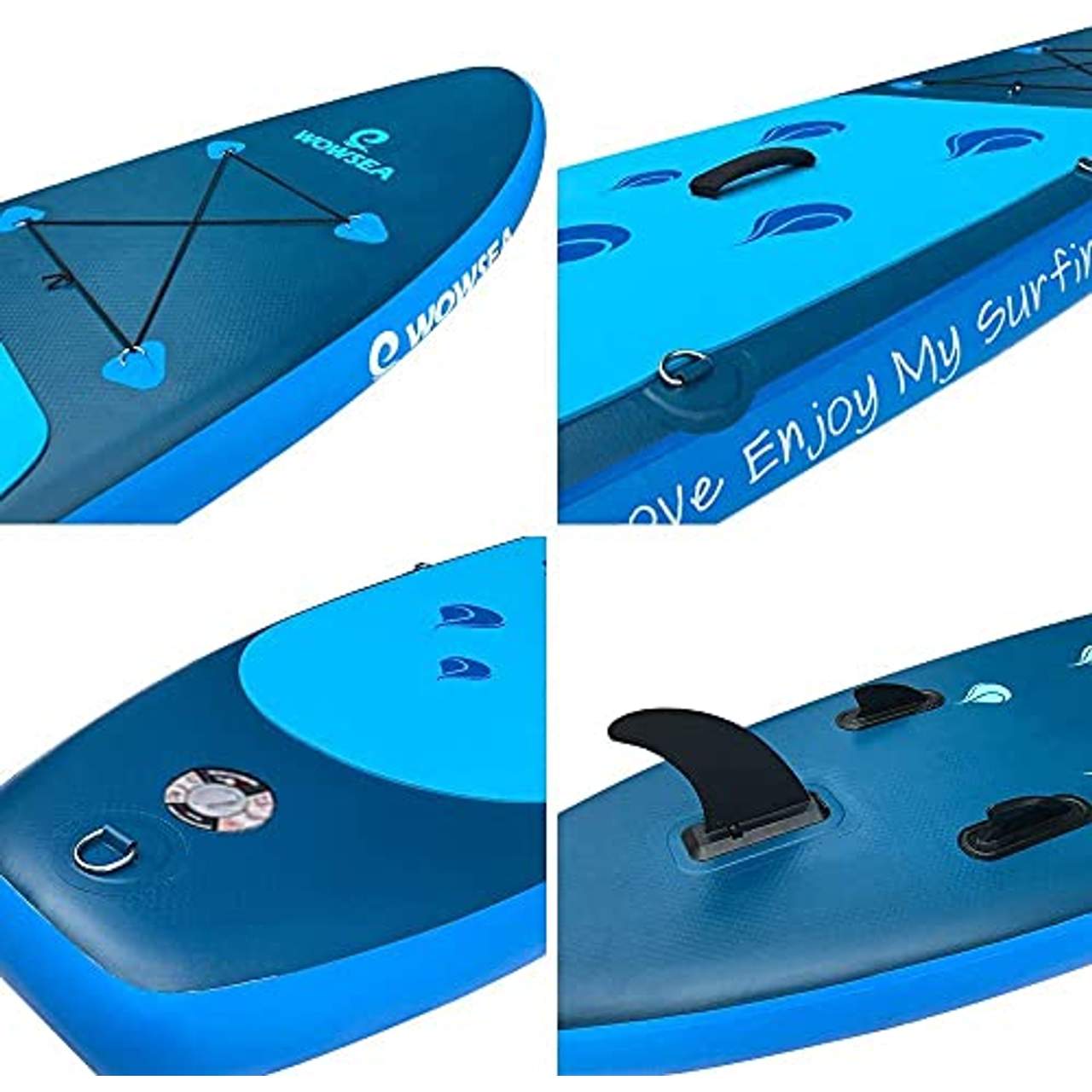 WOWSEA Surfboard aufblasbar Paddle Board Set