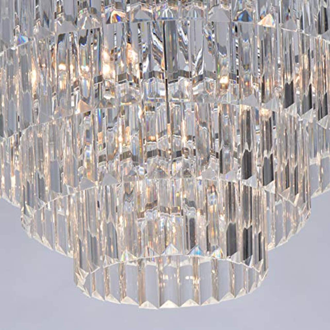 MW-Light 642013008 Kronleuchter Jugendstil Neoklassisch Chrom Metall Kristall