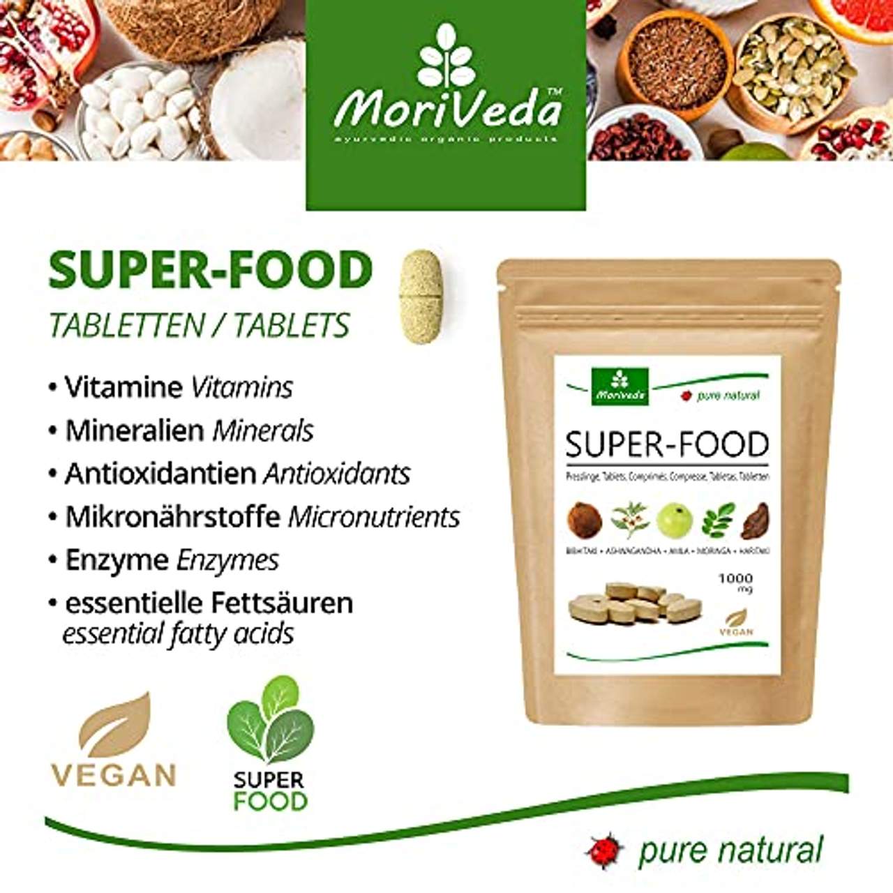 MoriVeda Superfood Tabletten 1000mg