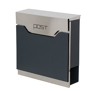 LZQ Modern Neu Design-Briefkasten Gebürstetes Edelstahl Postkasten