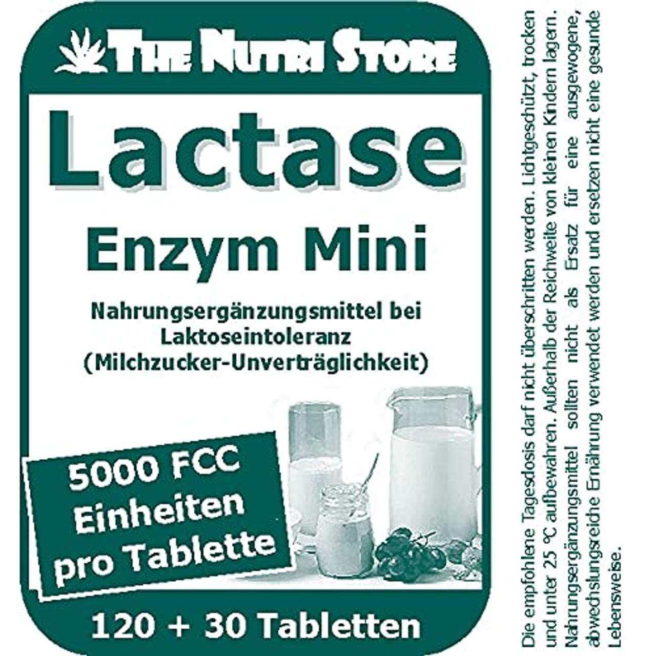 Lactase 5.000 FCC Mini Tabletten Dosierspender 120+30 Stk