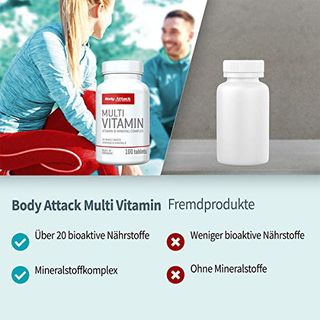 Body Attack 9,56 Euro/100g 100 Tabletten Multivitamin 
