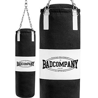 Bad Company Boxsack inkl. Heavy Duty Stahlkette I Canvas Punching Bag mit PVC-Target