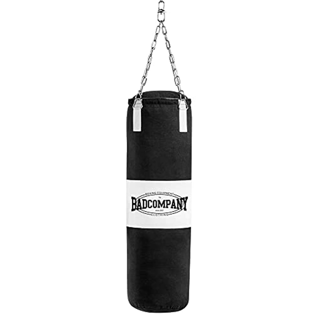 Bad Company Boxsack inkl. Heavy Duty Stahlkette I Canvas Punching Bag mit PVC-Target
