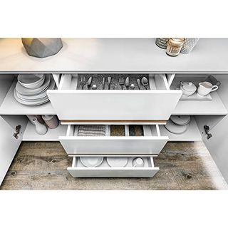 Riess Ambiente Modernes Design Sideboard Elements 160cm edelmatt weiß