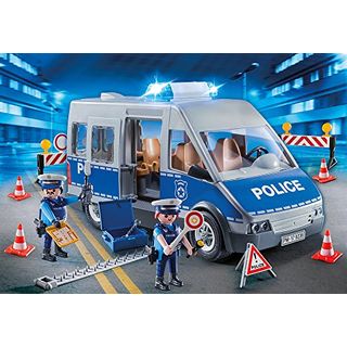 Playmobil 9236 Polizeibus mit Straßensperre