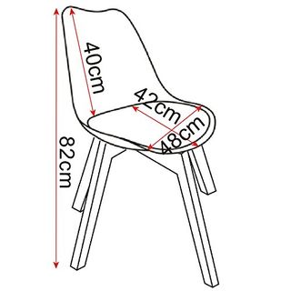 WOLTU BH29mf-2 2 x Esszimmerstühle 2er Set Esszimmerstuhl Design Stuhl