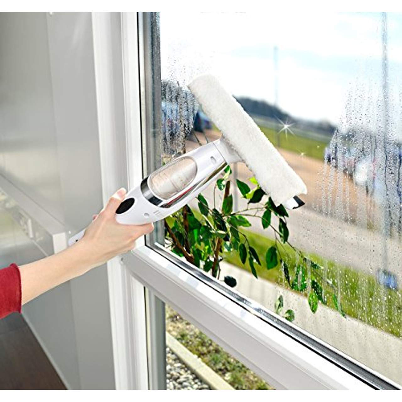 Sichler Haushaltsgeräte Fensterputzen: Akku-Fenstersauger-Set