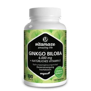 Ginkgo Biloba Kapseln hochdosiert 6000 mg vegan Gingko Biloba
