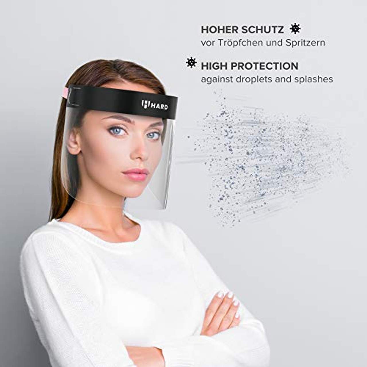 HARD 1x Pro Visier Gesichtsschutz Zertifiziertes Face Shield