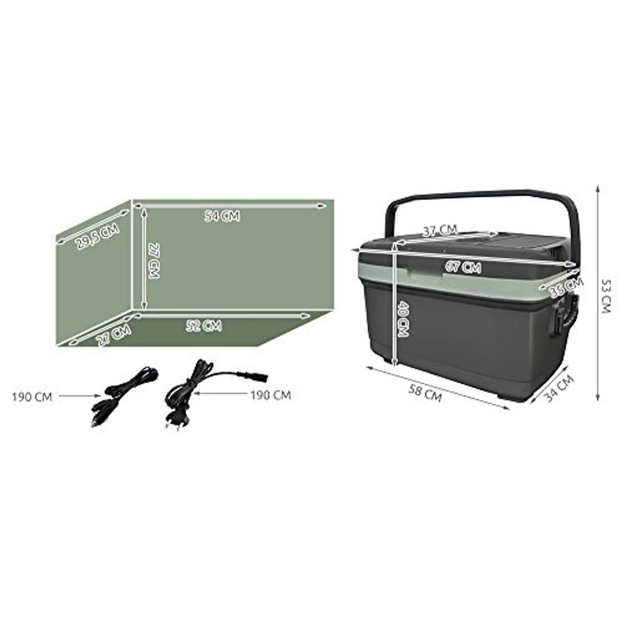 MALATEC Elektrische 45 L Kühlbox Wärmebox Campingbox 12V