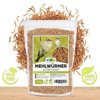 EWL Naturprodukte Mehlwürmer getrocknet 160g Insektensnack