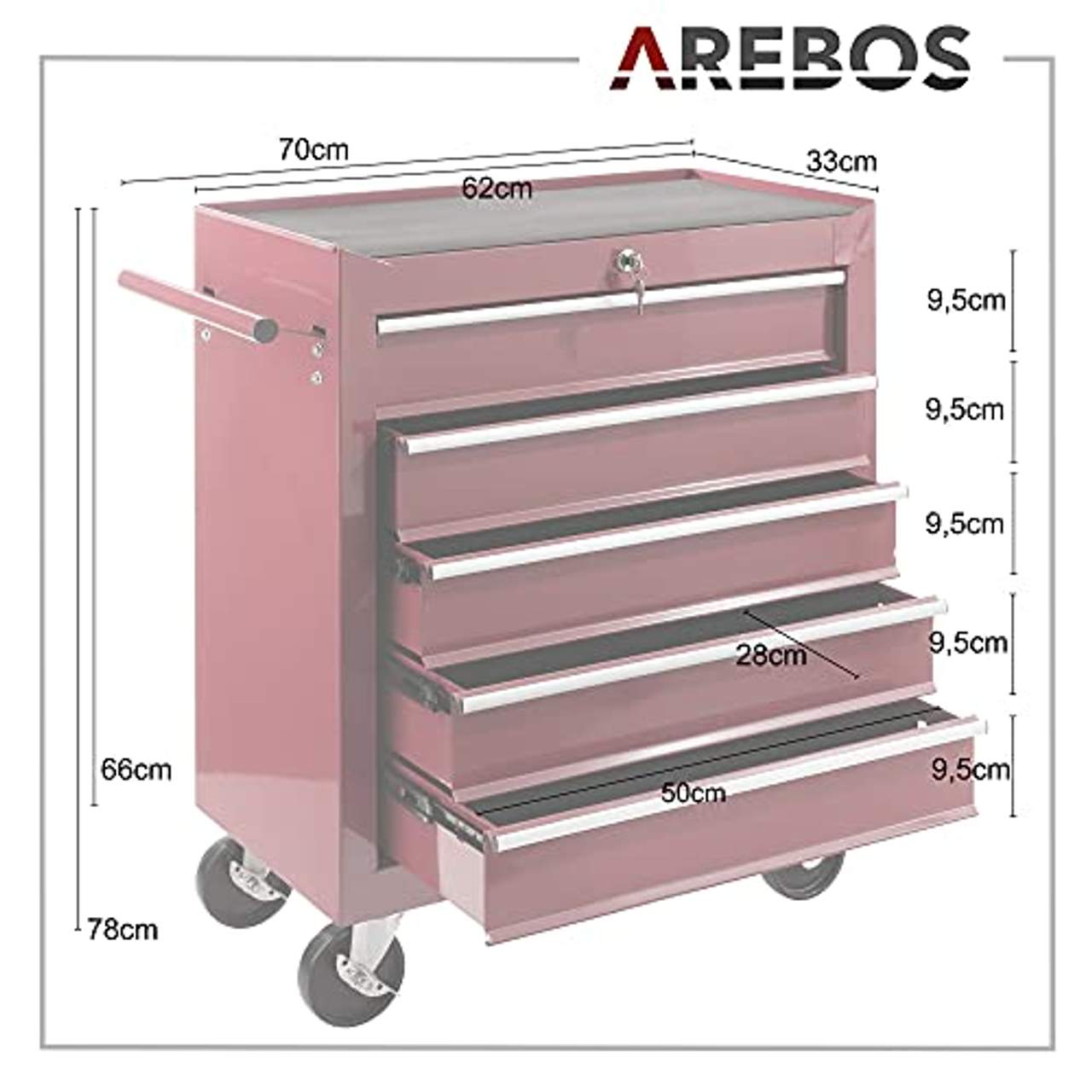 Arebos Werkstattwagen