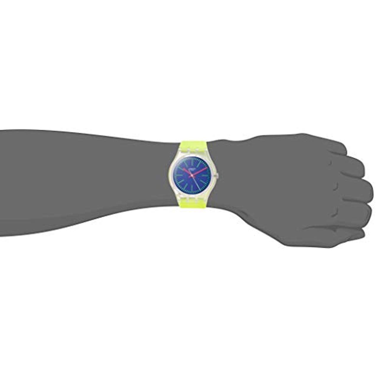 Swatch Armbanduhr Leder Sonstige Analog Quarzwerk Silikonband GE255