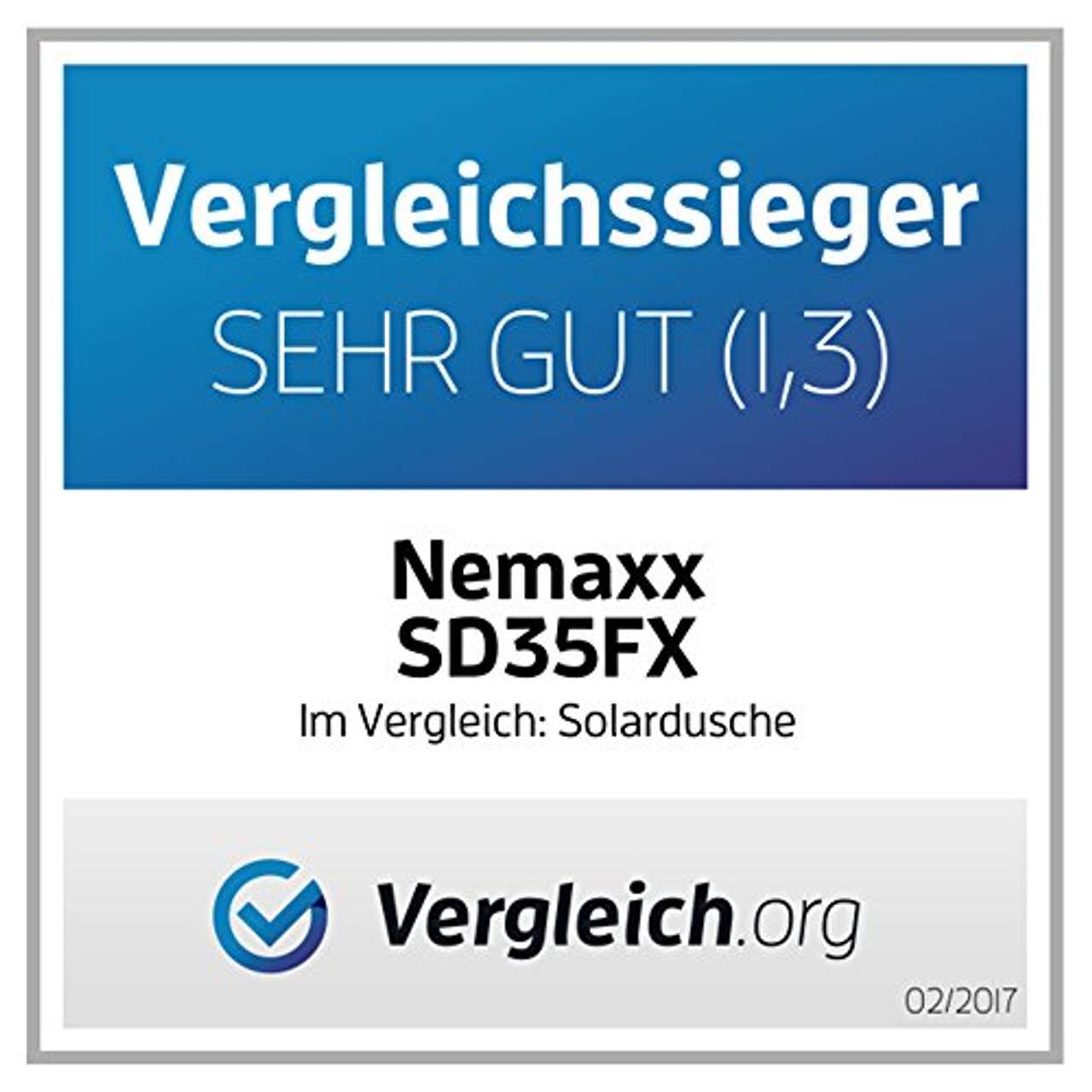 Nemaxx SD35FX Solardusche silber Gartendusche