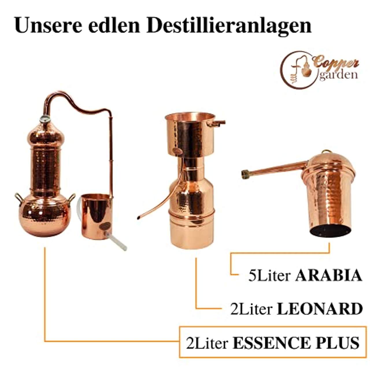 CopperGarden Destille Essence Plus 2 Liter Kolonnenbrennerei
