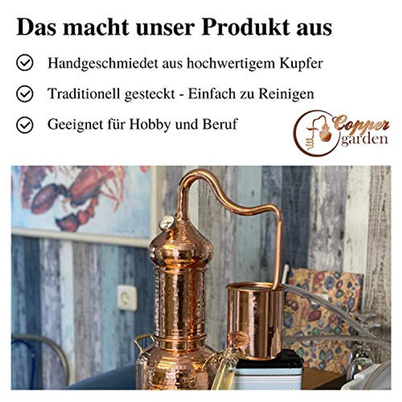 CopperGarden Destille Essence Plus 2 Liter Kolonnenbrennerei