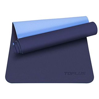 Pro Yoga Pilates Fitness Matte 175x60 rutschfest Yogamatte Mikrofaser Bezug 