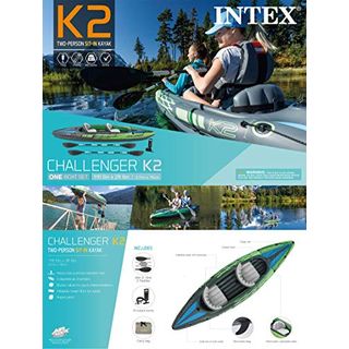 Intex 68306 Challenger K2 Boot Schlauchboot Angelboot Aufrüstung Kajak 351x76 