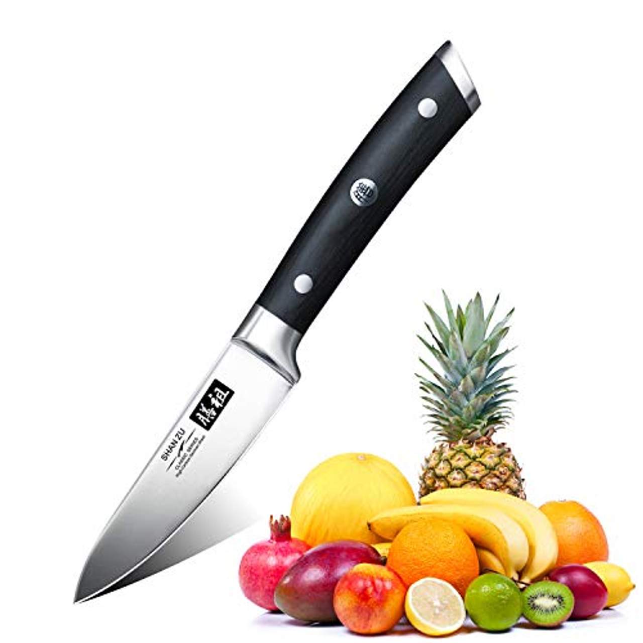 SHAN ZU Schälmesser Obst und Gemüsemesser Küchen Messer Klein Edelstahl Obstmesser