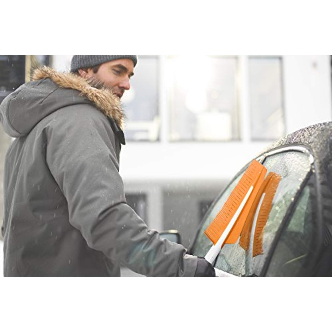 Fiskars Solid Eiskratzer Scheibenkratzer Auto Schnee Eis, zweiseitig  nutzbar, schwarz orange: Tests, Infos & Preisvergleich