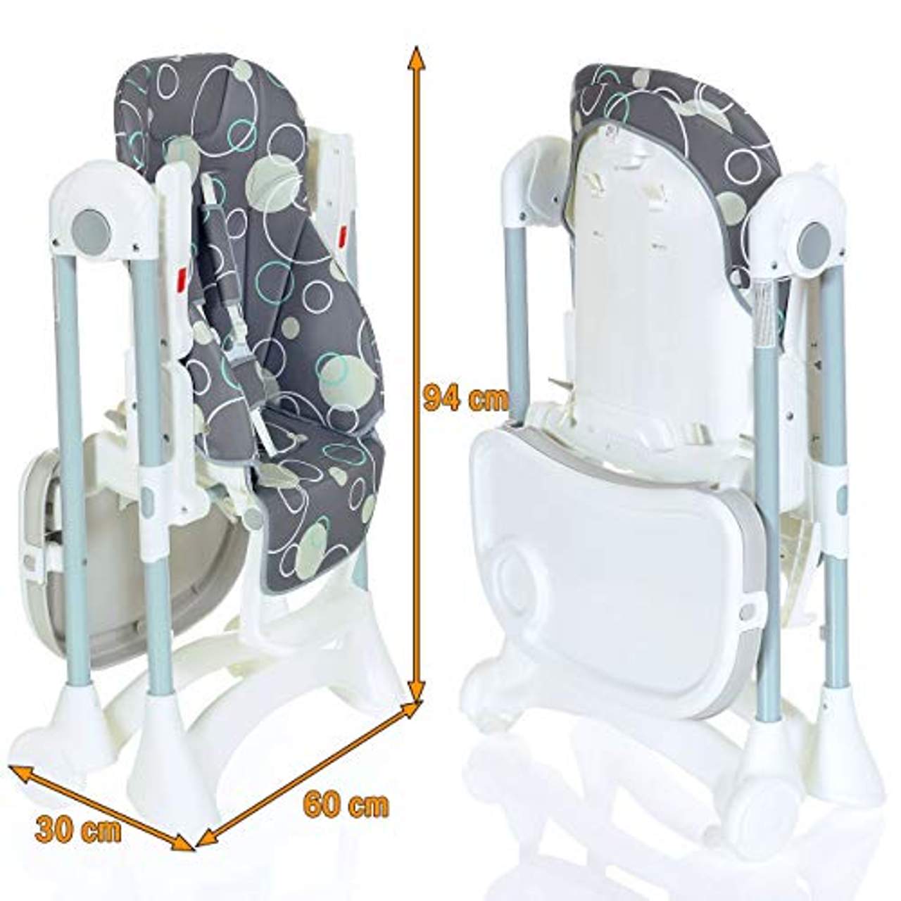 Kinder-Hochstuhl bis 25 kg Kompakt Faltbar LCP Kids Baby Stuhl