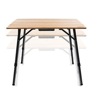 Bambus Tischplatte 3 Größen/Höhenverstellbar Qeedo Quick Kimmy Campingtisch