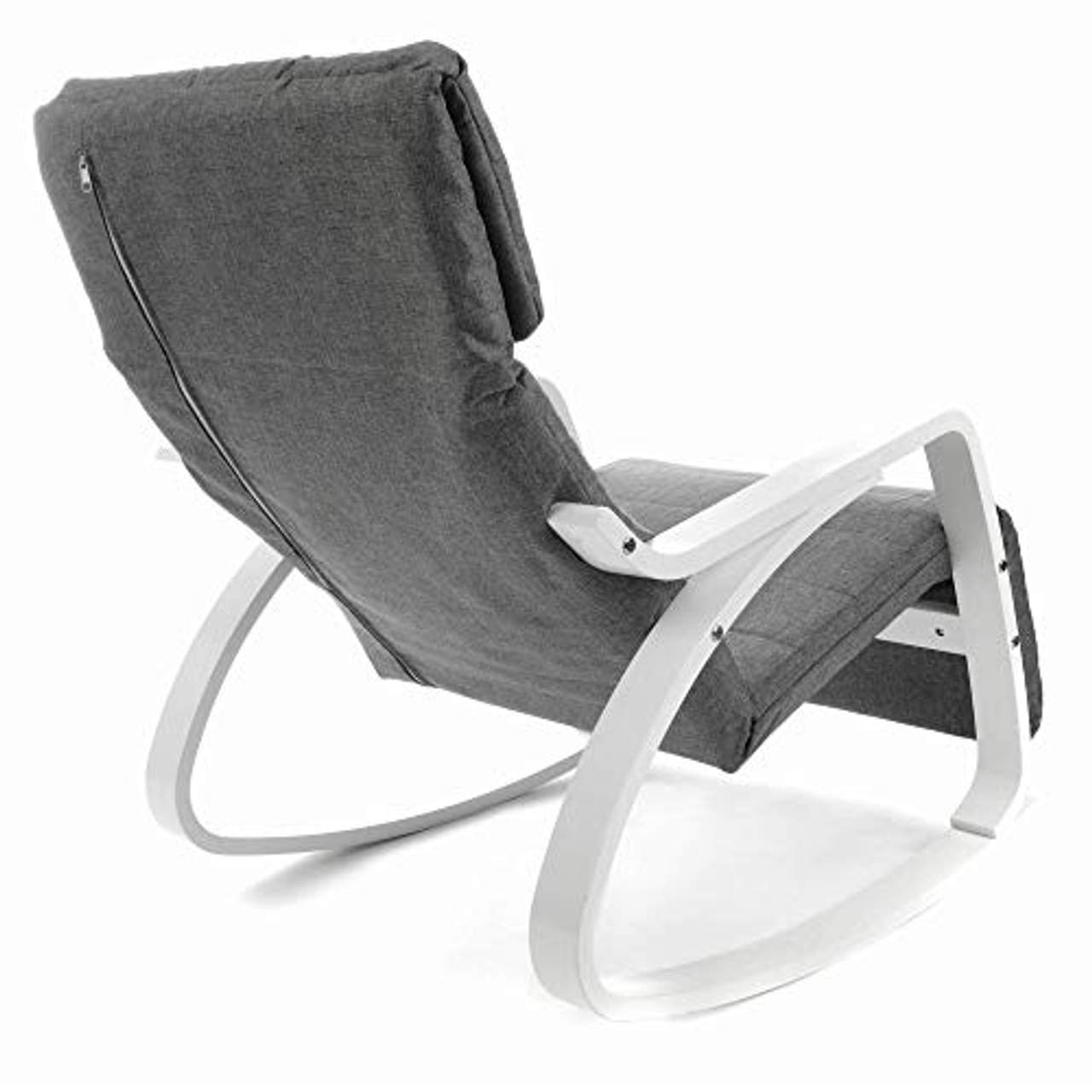 VECOTTI Schaukelstuhl Relaxstuhl mit Verstellbarer Fußstütze