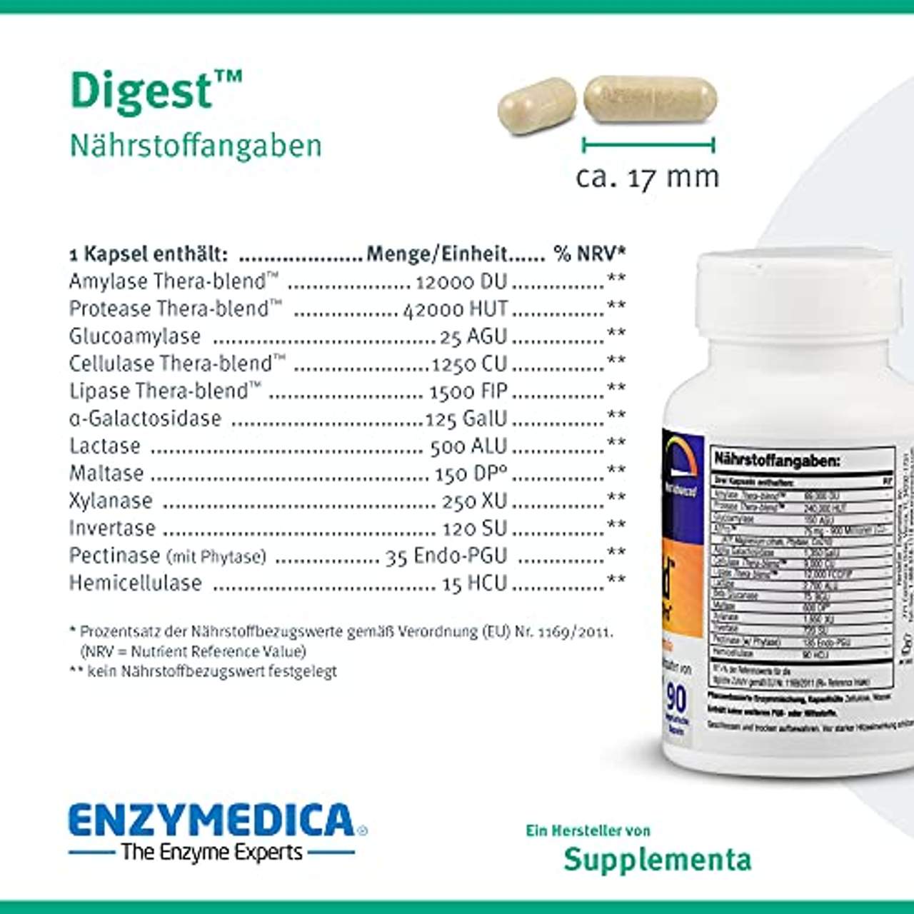 Enzymedica Digest Laborgeprüfte Kombination von Enzymen