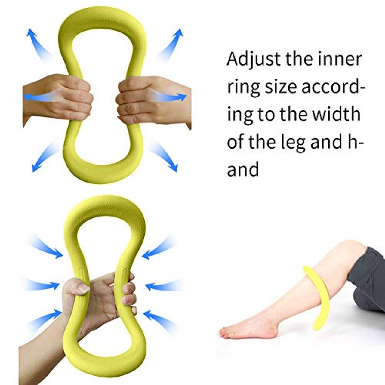 2er Packung Verstellbarer Weicher Yoga-Ring Pilates-Ring