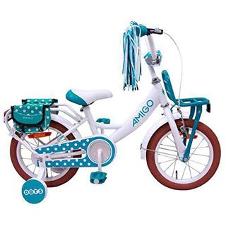 14 Zoll Fahrrad Qualitäts Kinderfahrrad matt Blau Stützräder Blue Cruiser 51401 