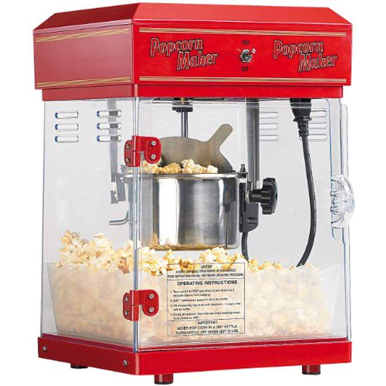 Popcornmaschine Popcornmaker Popcornautomat Popcorn Maker 1200W Kino Heißluft DE 