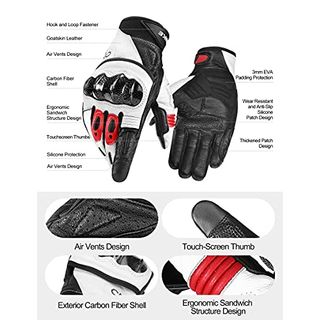 INBIKE Winter Motorradhandschuhe CE-Zertifiziert mit Harter Schutz Wasserdicht Seidenartige Baumwolle Mikrofaser Motocross Motorrad Handschuhe Herren Damen IM902W 
