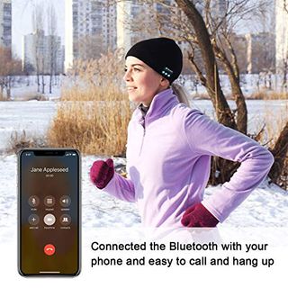 Puersit Bluetooth Beanie Mütze Kopfhörer Waschbare Freizeit