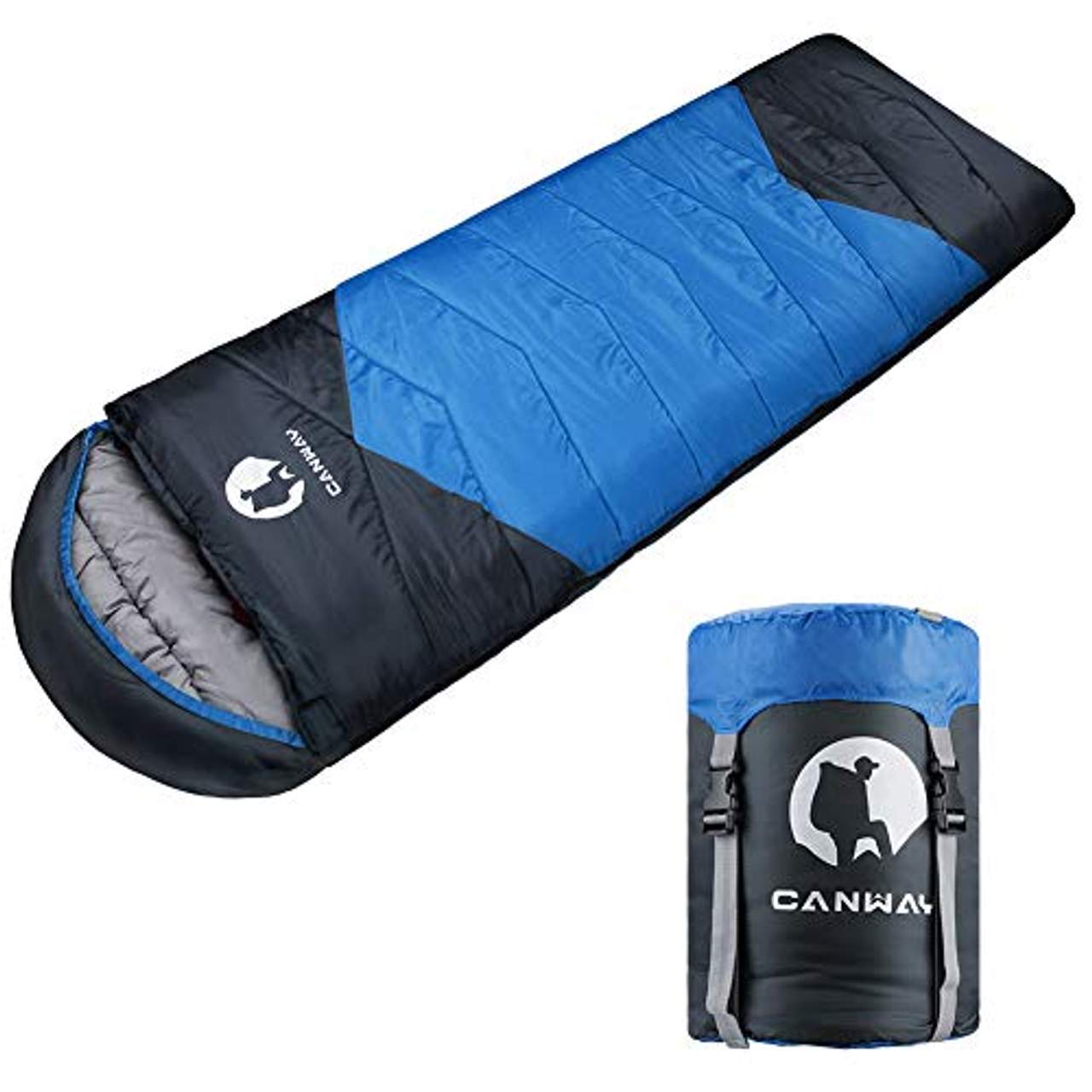CANWAY Schlafsack Schlafsäcke Mumienschlafsack aus Baumwolle als Füllstoff