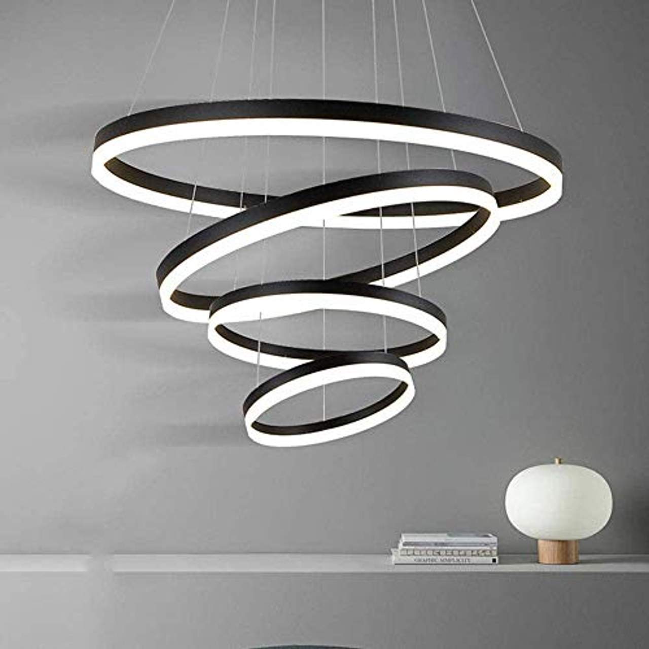 Design LED Hänge Lampe 18 W Pendel Decken Wohnraum Leuchte verstellbar länglich