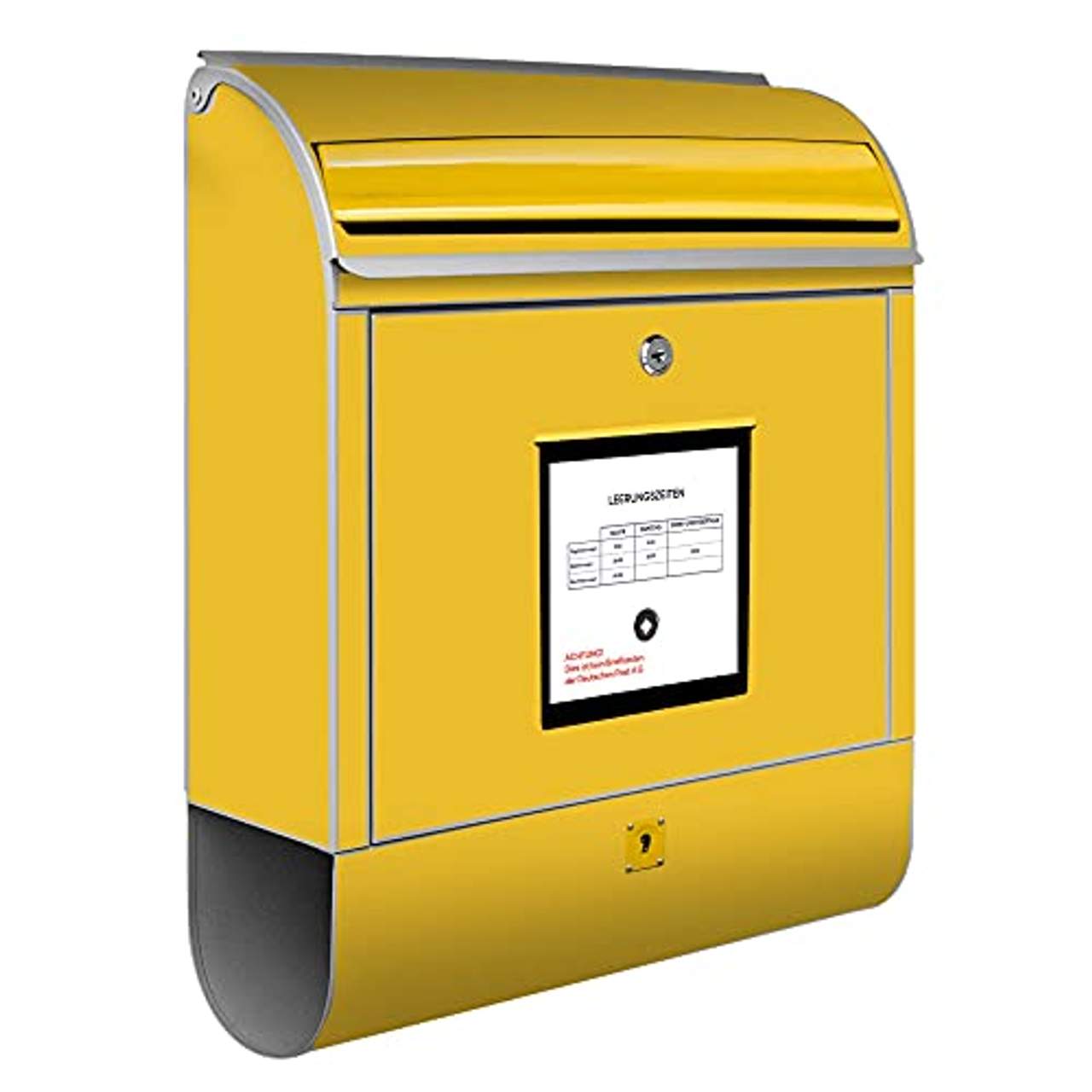 Banjado Design Briefkasten mit Motiv Briefkasten Gelb