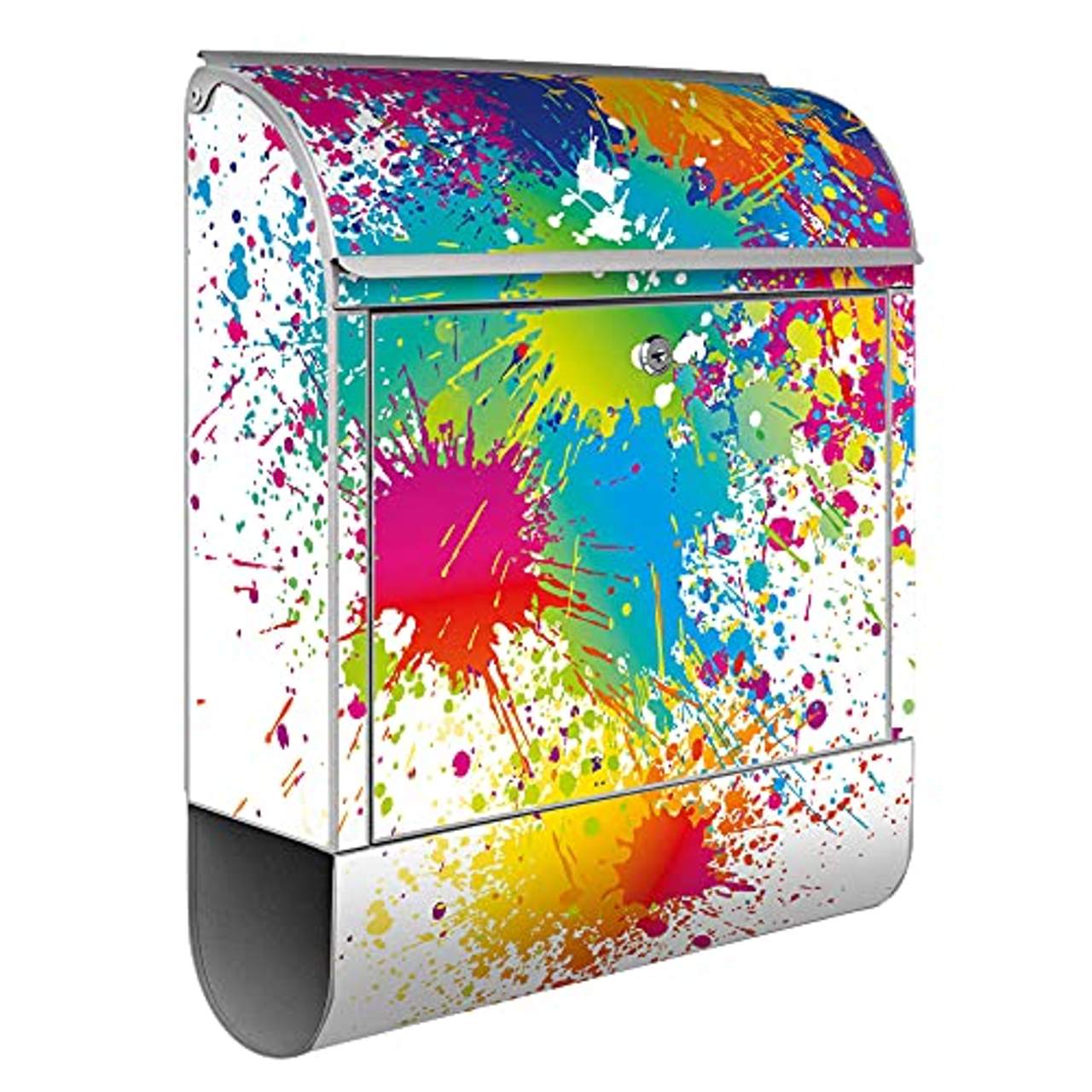 Banjado Design Briefkasten mit Motiv Farbspritzer