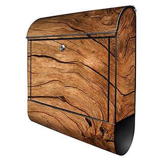 Banjado Design Briefkasten mit Motiv Trockenes Holz