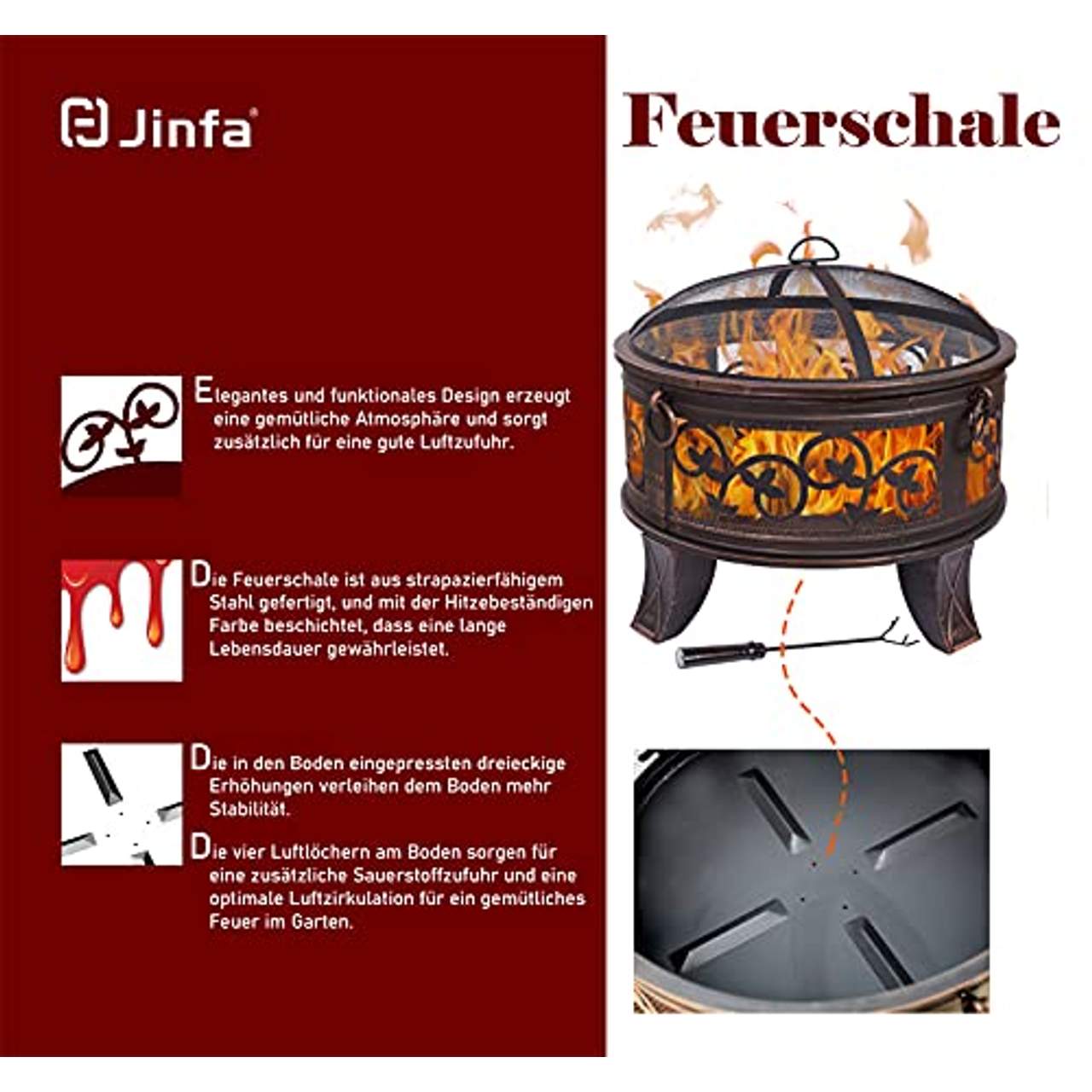 Jinfa Home&Decorations Feuerschale