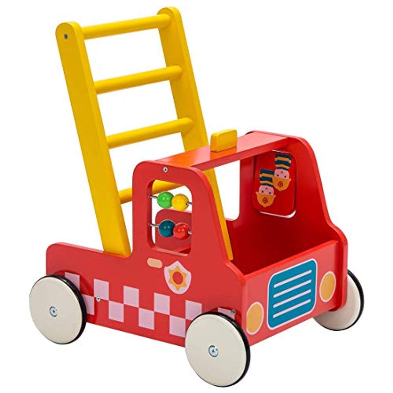 Kinder Lauflernwagen Holz Baby Lauflernhilfe Feuerwehrauto