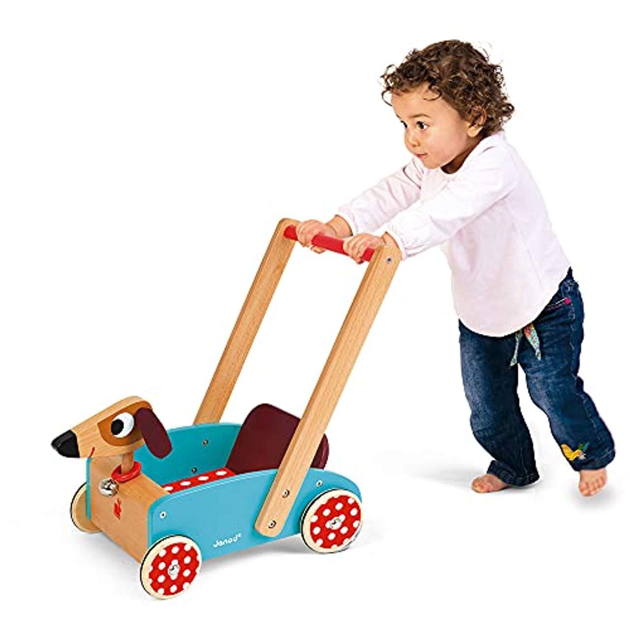 Janod J05995 „Crazy Doggy“ Lauflernhilfe aus Holz
