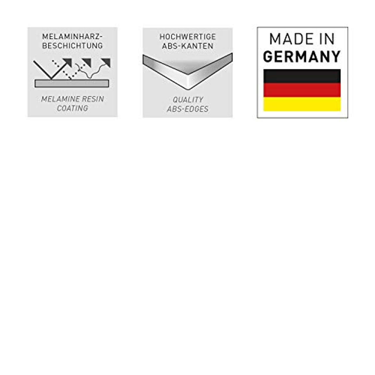 Germania 3773-531 Garderobenpaneel mit Kleiderstange GW-Topix in Weiß